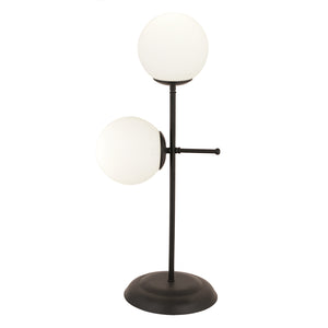 Veioza HubRom, GUNAY 3577-2M-BL 27x67 cm 2xE27-60W Negru