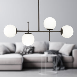 Lustra HubRom, GUNAY 3577-04-BL 85x67 cm 4xE27-60W Negru