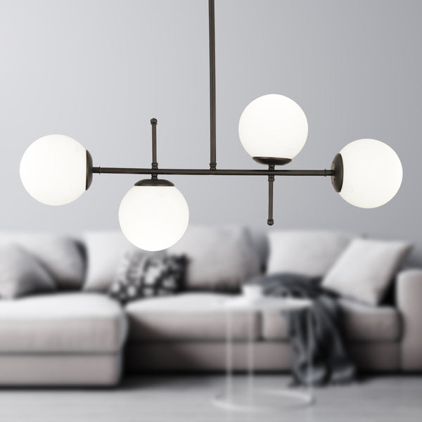 Lustra HubRom, GUNAY 3577-04-BL 85x67 cm 4xE27-60W Negru