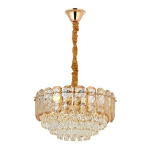 Lustra Cristal HubRom, HAZAR 5040-6209-54 40x40xHmax90 cm 6xE14-40W Auriu