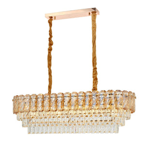 Lustra Cristal HubRom, HAZAR 5490-6209-54 90x35xHmax90 cm 14xE14-40W Auriu