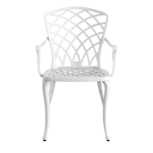 Set Mobilier Gradina HubRom, 1xMasa Patrata(75x75x72), 4xScaun HITIT(43x42x50x92) Alb