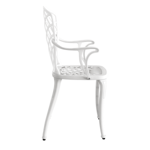 Set Mobilier Gradina HubRom, 1xMasa Patrata(75x75x72), 4xScaun HITIT(43x42x50x92) Alb