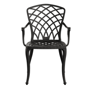 Set Mobilier Gradina HubRom, 1xMasa Rotunda(75x72), 2xScaun HITIT(43x42x50x92) Negru