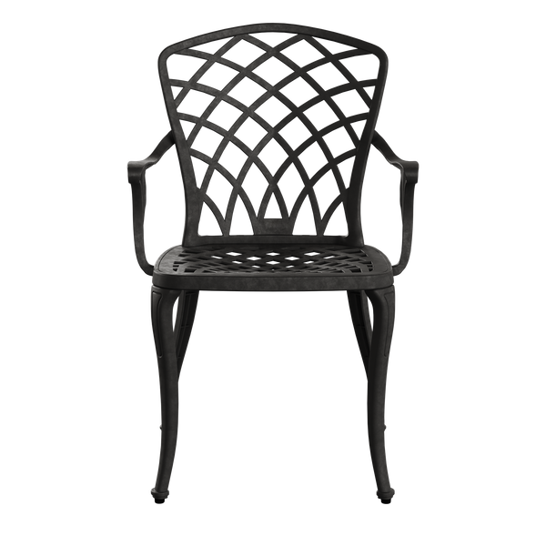 Set Mobilier Gradina HubRom, 1xMasa Rotunda(75x72), 2xScaun HITIT(43x42x50x92) Negru