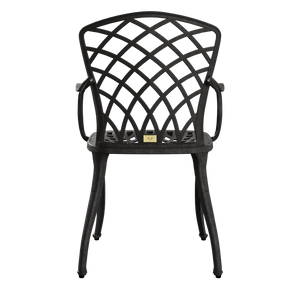 Set Mobilier Gradina HubRom, 1xMasa Ovala(75x150x72), 4xScaun HITIT(43x42x50x92) Negru