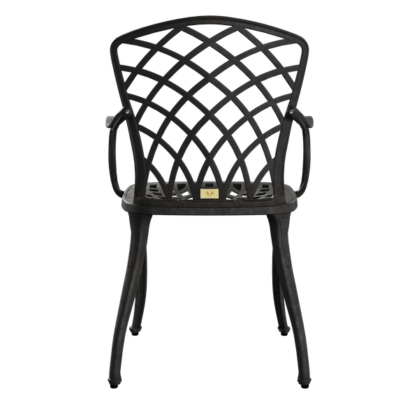 Set Mobilier Gradina HubRom, 1xMasa Patrata(75x75x72), 4xScaun HITIT(43x42x50x92) Negru