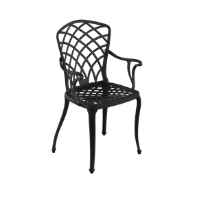 Set Mobilier Gradina HubRom, 1xMasa Ovala(75x150x72), 4xScaun HITIT(43x42x50x92) Negru