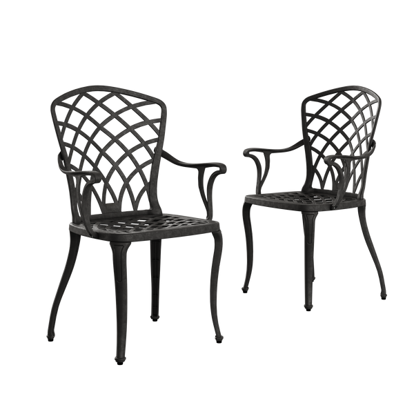 Set Mobilier Gradina HubRom, 1xMasa Ovala(75x150x72), 4xScaun HITIT(43x42x50x92) Negru