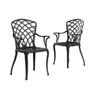 Set Mobilier Gradina HubRom, 1xMasa Rotunda(75x72), 2xScaun HITIT(43x42x50x92) Alb