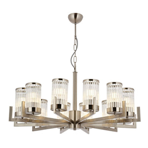 Lustra HubRom, INTERCE 5012-1036-53 80x80xHmax75 cm 12xE27-60W Crom Satinat