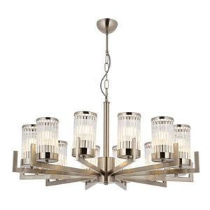 Lustra HubRom, INTERCE 5012-1036-53 80x80xHmax75 cm 12xE27-60W Crom Satinat