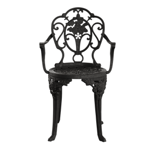 Set Mobilier Gradina HubRom, 1xMasa Rotunda(75x72), 2xScaun ISPARTA(43x42x50x92) Negru