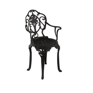 Set Mobilier Gradina HubRom, 1xMasa Ovala(75x150x72), 6xScaun ISPARTA(43x42x50x92) Negru