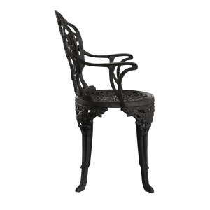 Set Mobilier Gradina HubRom, 1xMasa Ovala(75x150x72), 6xScaun ISPARTA(43x42x50x92) Negru