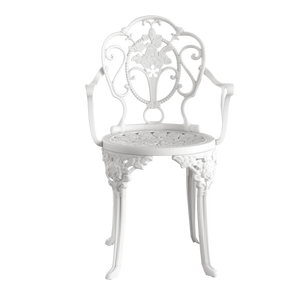 Set Mobilier Gradina HubRom, 1xMasa Ovala(75x150x72), 6xScaun ISPARTA(43x42x50x92) Alb