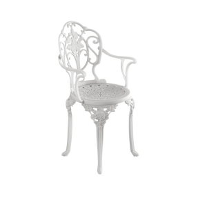 Set Mobilier Gradina HubRom, 1xMasa Ovala(75x150x72), 4xScaun ISPARTA(43x42x50x92) Alb