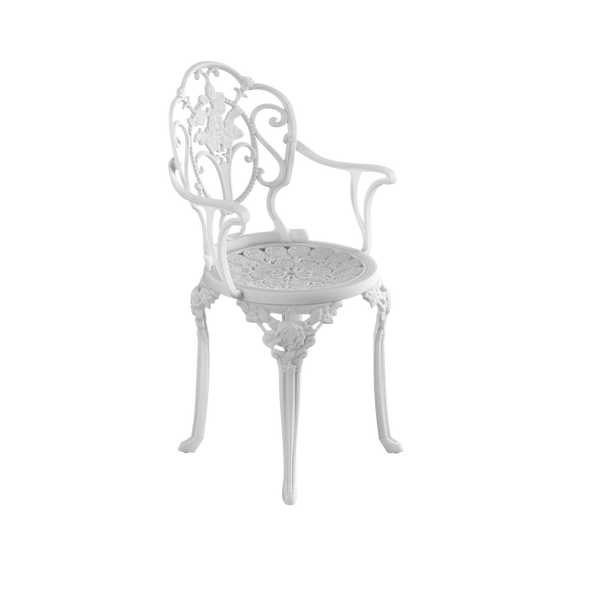 Set Mobilier Gradina HubRom, 1xMasa Ovala(75x150x72), 6xScaun ISPARTA(43x42x50x92) Alb