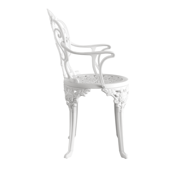 Set Mobilier Gradina HubRom, 1xMasa Ovala(75x150x72), 6xScaun ISPARTA(43x42x50x92) Alb