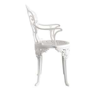 Set Mobilier Gradina HubRom, 1xMasa Ovala(75x150x72), 4xScaun ISPARTA(43x42x50x92) Alb