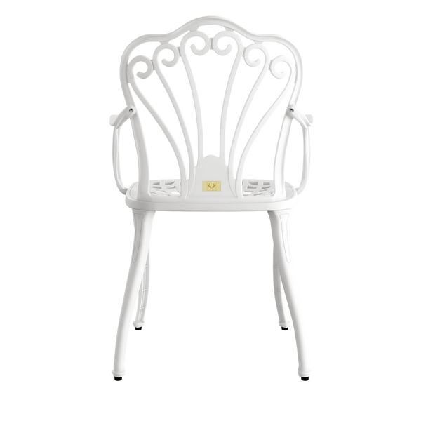 Set Mobilier Gradina HubRom, 1xMasa Ovala(75x150x72), 4xScaun ISTANBUL(43x42x50x91) Alb