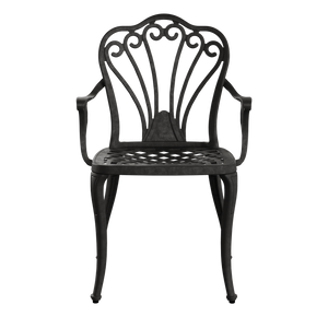 Set Mobilier Gradina HubRom, 1xMasa Ovala(75x150x72), 6xScaun ISTANBUL(43x42x50x91) Negru