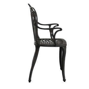 Set Mobilier Gradina HubRom, 1xMasa Patrata(75x75x72), 4xScaun ISTANBUL(43x42x50x91) Negru