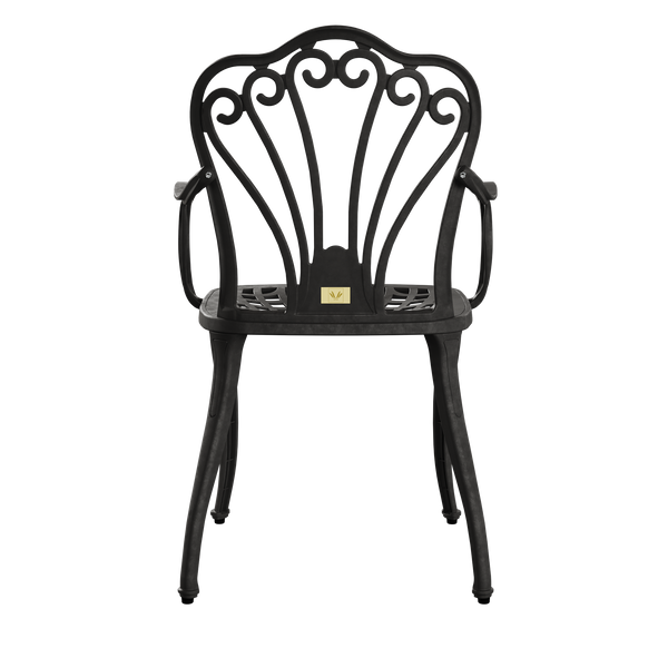 Set Mobilier Gradina HubRom, 1xMasa Ovala(75x150x72), 6xScaun ISTANBUL(43x42x50x91) Negru