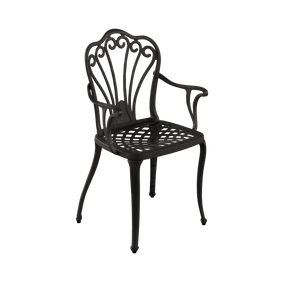 Set Mobilier Gradina HubRom, 1xMasa Ovala(75x150x72), 4xScaun ISTANBUL(43x42x50x91) Negru