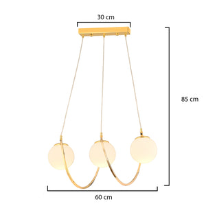 Lustra HubRom, JARRY 3755-03-GD 60x85 cm 3xE27-60W Auriu