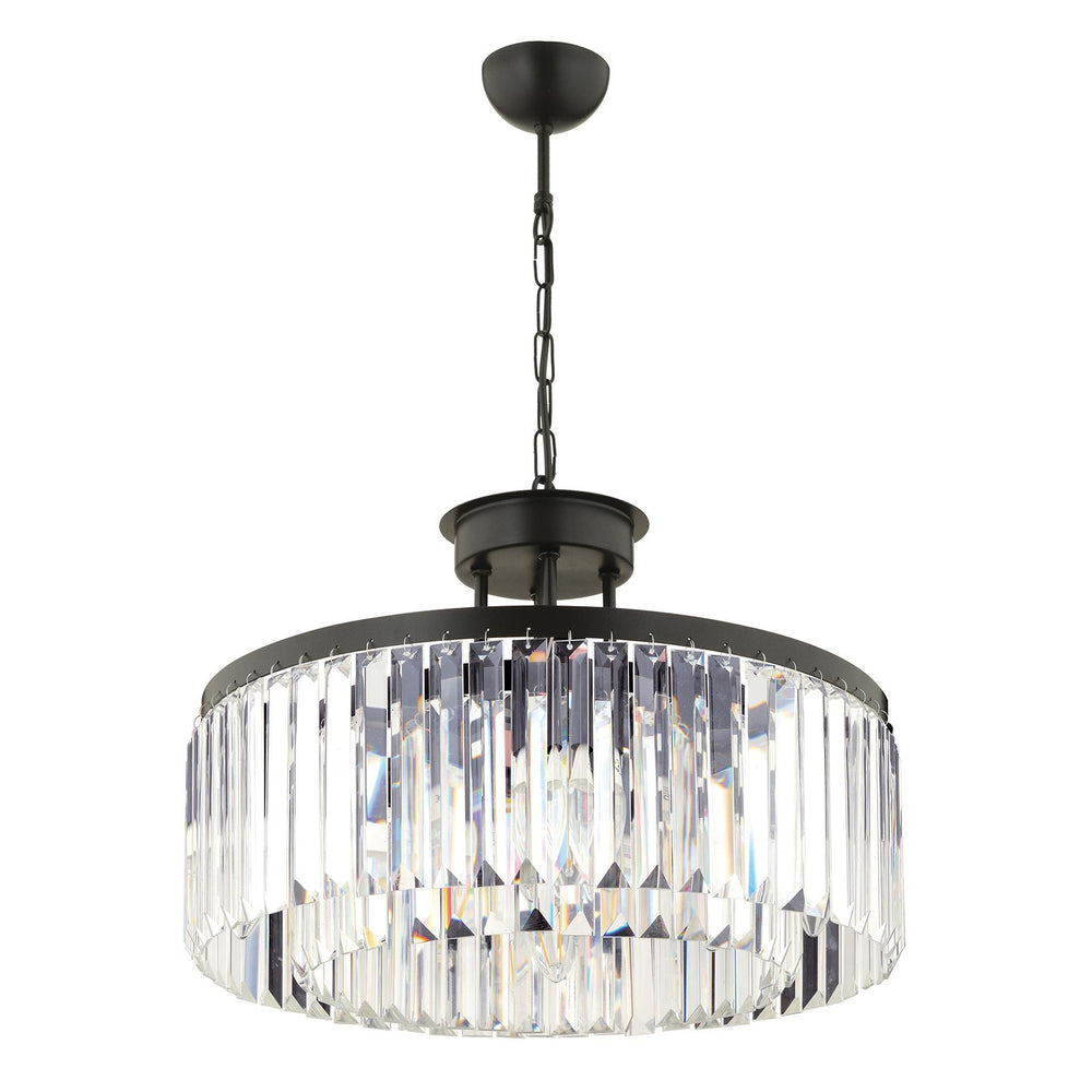 Lustra Cristal HubRom, KANVAS 3450-08-BL 45x70 cm 8xE14-40W Negru