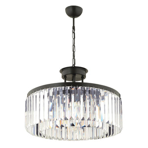 Lustra Cristal HubRom, KANVAS 3450-08-BL 45x70 cm 8xE14-40W Negru