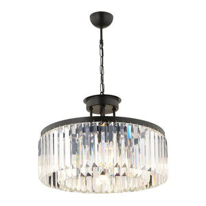 Lustra Cristal HubRom, KANVAS 3450-08-BL 45x70 cm 8xE14-40W Negru