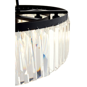 Lustra Cristal HubRom, KANVAS 3450-08-BL 45x70 cm 8xE14-40W Negru