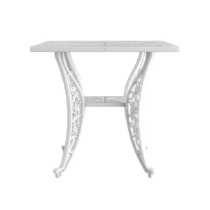 Set Mobilier Gradina HubRom, 1xMasa Patrata(75x75x72), 3xScaun CUNDA(43x42x50x91) Alb