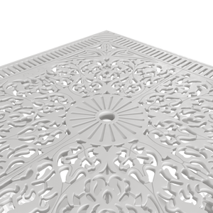 Set Mobilier Gradina HubRom, 1xMasa Patrata(75x75x72), 3xScaun ISPARTA(43x42x50x92) Alb