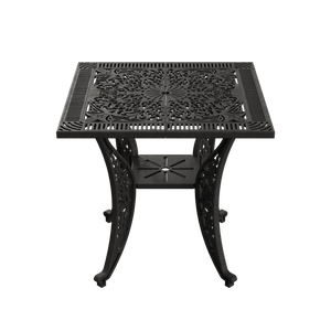 Set Mobilier Gradina HubRom, 1xMasa Patrata(75x75x72), 3xScaun ISTANBUL(43x42x50x91) Negru