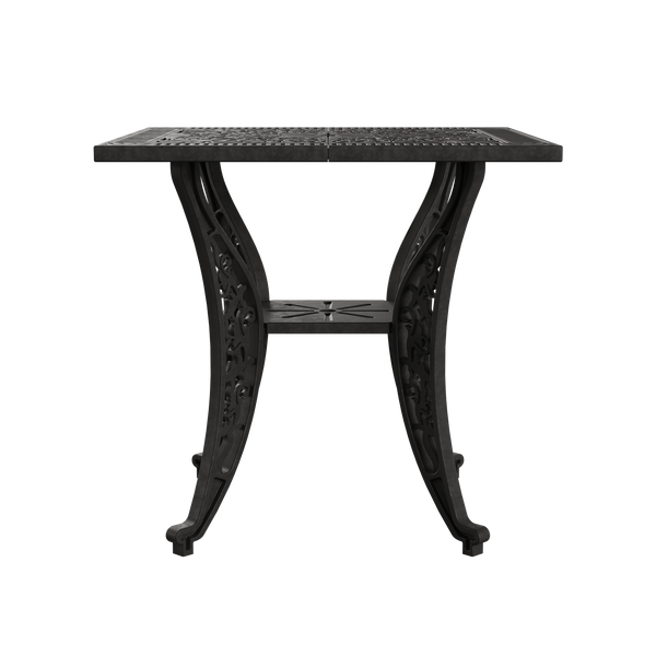 Set Mobilier Gradina HubRom, 1xMasa Patrata(75x75x72), 3xScaun ISPARTA(43x42x50x92) Negru