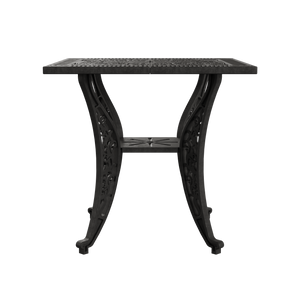 Set Mobilier Gradina HubRom, 1xMasa Patrata(75x75x72), 3xScaun ISTANBUL(43x42x50x91) Negru