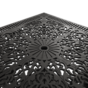 Set Mobilier Gradina HubRom, 1xMasa Patrata(75x75x72), 3xScaun HITIT(43x42x50x92) Negru