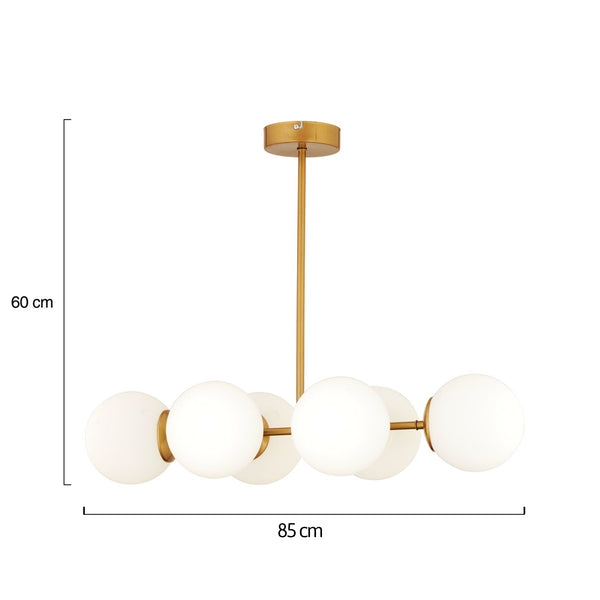 Lustra HubRom, LEMA 3582-06-FR 85x60 cm 6xE27-60W Antiq