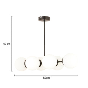 Lustra HubRom, LEMA 3582-06-BL 85x60 cm 6xE27-60W Negru