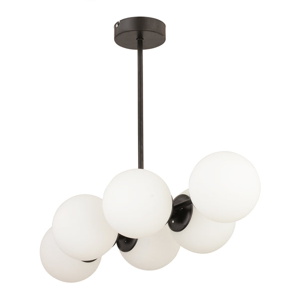 Lustra HubRom, LEMA 3582-06-BL 85x60 cm 6xE27-60W Negru