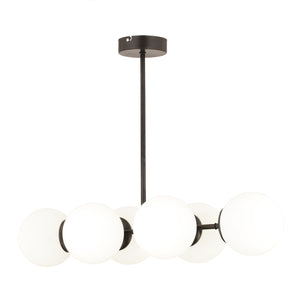 Lustra HubRom, LEMA 3582-06-BL 85x60 cm 6xE27-60W Negru