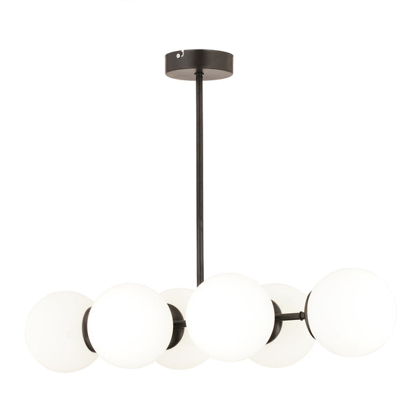 Lustra HubRom, LEMA 3582-06-BL 85x60 cm 6xE27-60W Negru