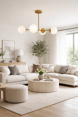 Lustra HubRom, LEMA 3582-04-FR 85x60 cm 4xE27-60W Antiq