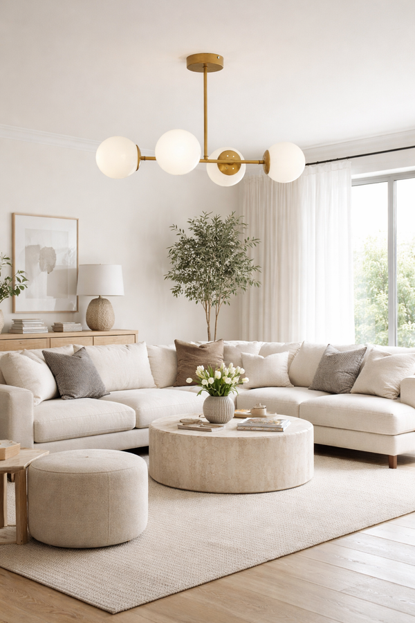 Lustra HubRom, LEMA 3582-04-FR 85x60 cm 4xE27-60W Antiq