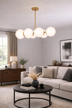 Lustra HubRom, LEMA 3582-06-FR 85x60 cm 6xE27-60W Antiq