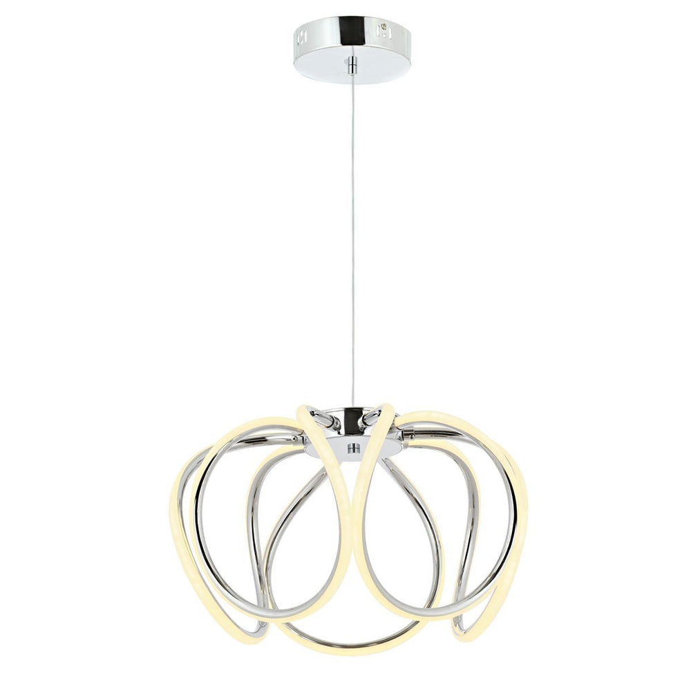 Lustra Led HubRom, LINA Crom 5001-0383-51 40x30xHmax100 cm Lumina Calda,Rece,Neutra