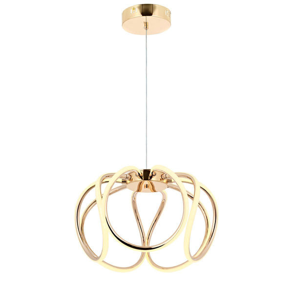 Lustra Led HubRom, LINA Auriu 5001-0383-54 40x30xHmax100 cm Lumina Calda,Rece,Neutra